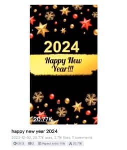 Happy New year CapCut Template 2024