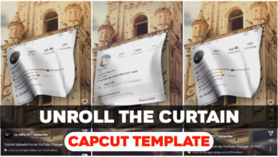 Photo of Unroll the curtain CapCut Template Link 2023
